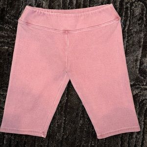 Guru active mauve cotton gym biker shorts stretch workout